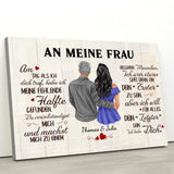 An meinen Schatz (an sie - Zeichenstil) - Paar-Leinwand