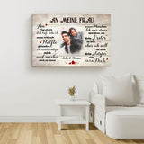An meinen Schatz (an sie) - Paar-Leinwand