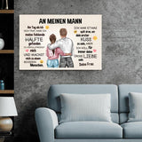 Emoji Love (an ihn - Zeichenstil) - Paar-Leinwand