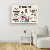 Emoji Love (an sie - Zeichenstil) - Paar-Leinwand