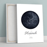 Sternenkarte - Familien-Leinwand