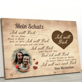 Ich will dich (Bildupload) - Paar-Leinwand