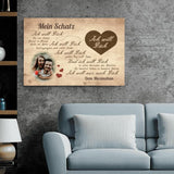 Ich will dich (Bildupload) - Paar-Leinwand