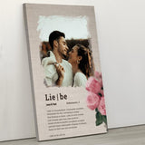 Definition Liebe - Paar-Leinwand