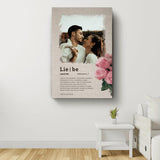 Definition Liebe - Paar-Leinwand