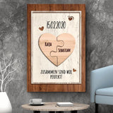 Zusammen sind wir perfekt! - Paar-Leinwand