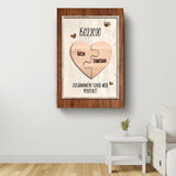 Zusammen sind wir perfekt! - Paar-Leinwand