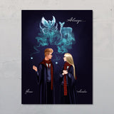 Zauber-Liebe - Paar-Leinwand