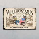 Willkommen - Outdoor-Türschild