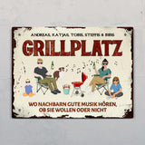 Familien Grillplatz - Outdoor-Türschild