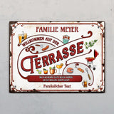 Willkommen auf der Terrasse - Outdoor-Türschild