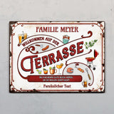 Willkommen auf der Terrasse - Outdoor-Türschild