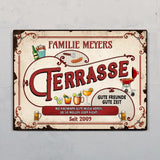 Gute Freunde, gute Zeit - Outdoor-Türschild