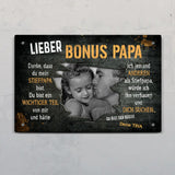 Schild Lieber Bonus Papa personalisierbar von Love & Faith