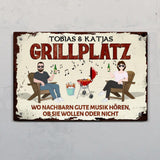Unser Grillplatz - Outdoor-Türschild