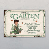 Gartenmädchen - Outdoor-Türschild