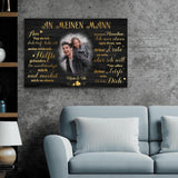 Meine fehlende Hälfte (an ihn) - Paar-Leinwand