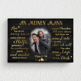 Meine fehlende Hälfte (an ihn) - Paar-Leinwand