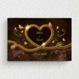 Leuchtende Liebe - Paar-Leinwand