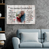 An meine Großeltern - Großeltern-Leinwand