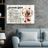 Mein Happy End (an ihn - Herzbild) - Paar-Leinwand