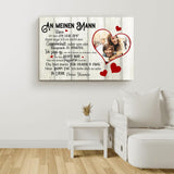 Mein Happy End (an ihn - Herzbild) - Paar-Leinwand