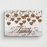 We are Family (Rustikal) - Familien-Leinwand