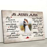 An meinen Schatz (an ihn) - Paar-Leinwand