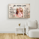 An meine Oma - Großeltern-Leinwand