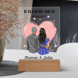 An meinen Schatz - Paar-Acrylaufsteller
