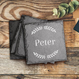 Mein Platz - Familien-Schieferuntersetzer