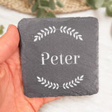 Mein Platz - Familien-Schieferuntersetzer