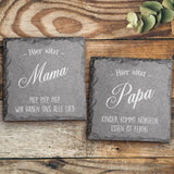 Zu Tisch - Familien-Schieferuntersetzer