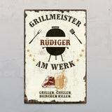 Grillmeister - Outdoor-Türschild