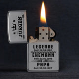 Papa seit - Eltern-Benzinfeuerzeug