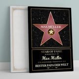 Leinwand "Bester Papa der Welt" mit Namen personalisiert von Love & Faith zum Vatertag