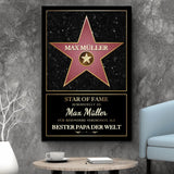 Leinwand "Bester Papa der Welt" mit Namen personalisiert von Love & Faith zum Vatertag