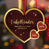 Enkelkinder - Großeltern-Herzen Ornament
