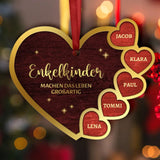 Enkelkinder - Großeltern-Herzen Ornament