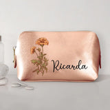 Deine Blume - Individuelle PU Kosmetiktasche