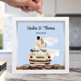 Just married - Paar-Holzspardose