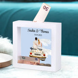 Just married - Paar-Holzspardose