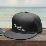schwarze Snapback Cap für Papa personalisiert von Love & Faith
