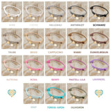 Farbvergleich Lederarmband mit Gravur von gold Herzanhängern personalisierte Geschenkidee von Love & Faith