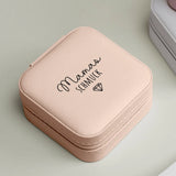 Rosa Schmucketui aus PU Leder mit Personalisierung - gefertigt von Love & Faith