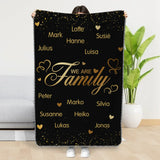 Personalisierte Kuscheldecke 100x150cm personalisierbar - gefertigt von Love & Faith