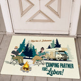Camping Fußmatte 70x50cm mit Camping Spruch personalisiert gefertigt von Love & Faith