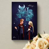 Zauber-Liebe - Paar-Leinwand