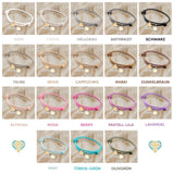 Personalisiertes PU-Lederarmband mit 2 gravierten Gold-Herz-Anhängern mit Initialen in verschiedenen Farben - gefertigt von Love & Faith