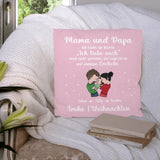 Frohe erste Weihnachten - Personalisiertes Kissen für die Weihnachtszeit zur Geburt